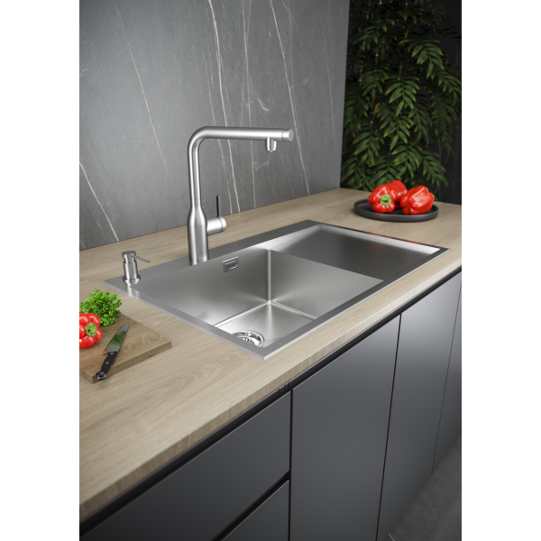 Кухонная мойка Paulmark Atlan EDGE 78 L PM777851-BSL Нержавеющая сталь