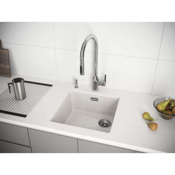 Мойка LUMI 45UNI-SKEW, IT-GRANIT, LU45SK-BE, бежевый, 455х440, Paulmark