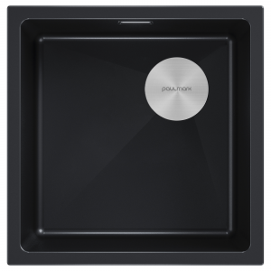 Мойка LUMI 45UNI-SKEW, IT-GRANIT, LU45SK-BLM, черный, 455х440, Paulmark