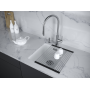 Мойка LUMI 41UNI, IT-GRANIT, LU41-WH, белый, 410х460, Paulmark