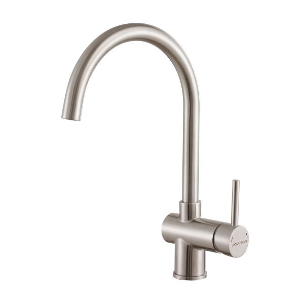 Смеситель для кухни BEND, брашированная сталь, Be212066-BS, Paulmark