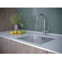 Смеситель для кухни BEND, брашированная сталь, Be212066-BS, Paulmark