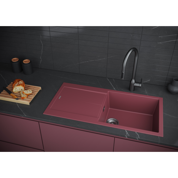 Мойка EXTENSIO 99, ACRYSTONE, PM989950-ME, MERLOT, 990х500 мм, Paulmark
