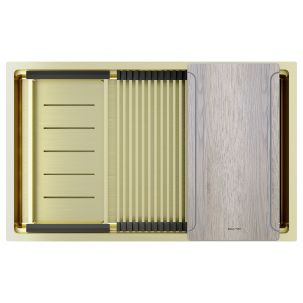 Мойка нерж. сталь NEXT-MULTI SINK 74 UNI, PM787445-LG, светлое золото, 740х450мм, Paulmark