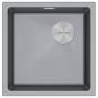 Мойка LUMI 45UNI-SKEW, IT-GRANIT, LU45SK-GRM, серый металлик, 455х440, Paulmark
