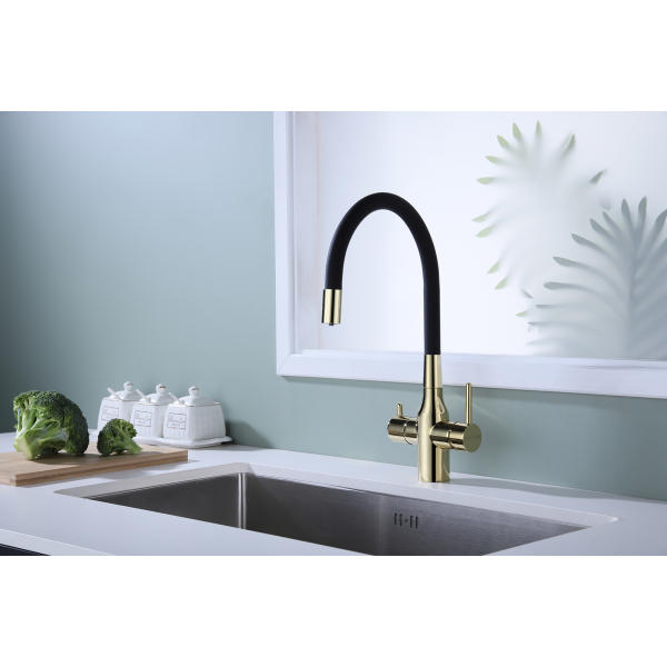Смеситель для кухни SALIX, золото, Sa213419-G, Paulmark