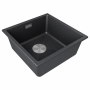 Мойка LUMI 45UNI, IT-GRANIT, LU45-BL, черный гранит, 455х460, Paulmark