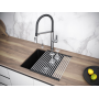 Мойка LUMI 45UNI, IT-GRANIT, LU45-BL, черный гранит, 455х460, Paulmark