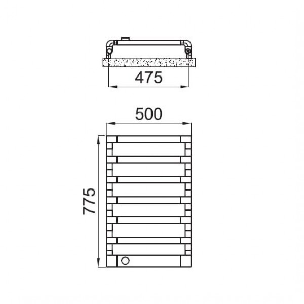Электрический полотенцесушитель IRSAP STEP E 775-500 хром