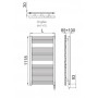 Электрический полотенцесушитель IRSAP ARES ELECTRIC-HEATER H 1118-580 хром