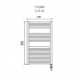 Электрический полотенцесушитель IRSAP ARES ELECTRIC-HEATER K 818-580 белый