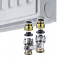Запорно-присоединительный узел Oventrop "Multiflex F" прямой H-образный 3/4"х1/2"
