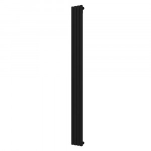 Стальной трубчатый радиатор отопления КЗТО QUADRUM 30 V 1 1750-4 RT RAL 1T103S9005 чёрный матовый муар