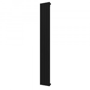 Стальной трубчатый радиатор отопления КЗТО QUADRUM 30 V 1 1750-6 RT RAL 1T103S9005 чёрный матовый муар