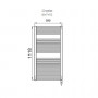 Электрический полотенцесушитель IRSAP ARES ELECTRIC-HEATER 1118-580 черный матовый