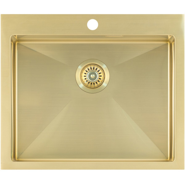 Мойка Seaman Eco Marino SMV-600-LG (Light Gold, PVD, satin), стандартная комплектация - Светлое золото сатин