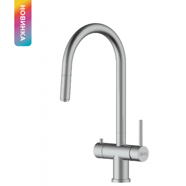 Смеситель для кухни SEAMAN СOMO SS- Stainless Steel（Нержавеющая сталь)
