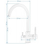 Смеситель для кухни Seaman Barcelone SSL-5385-WP (Water Polish) - Хром полированный