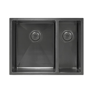 Мойка Seaman Eco Marino SME-575DR-GL (Gun Light, PVD, satin), стандартная комплектация - Светлая оружейная сталь, доп. чаша справа Мойка Seaman Eco Marino SME-575DR-GL (Gun Light, PVD, satin), стандартная комплектация - Светлая оружейная сталь, доп. чаша справа