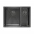 Мойка Seaman Eco Marino SME-575DR-GL (Gun Light, PVD, satin), стандартная комплектация - Светлая оружейная сталь, доп. чаша справа