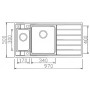 Мойка Seaman Eco Roma SMR-9750B2, 2 отверстия (Ø35мм), комплектация с вентиль-автоматом