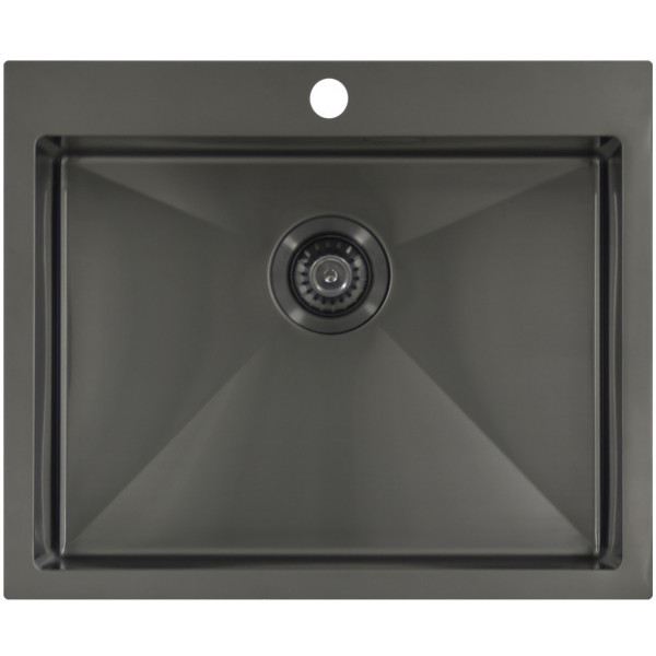 Мойка Seaman Eco Marino SMV-600-GL (Gun Light, PVD, satin), стандартная комплектация - Светлая оружейная сталь