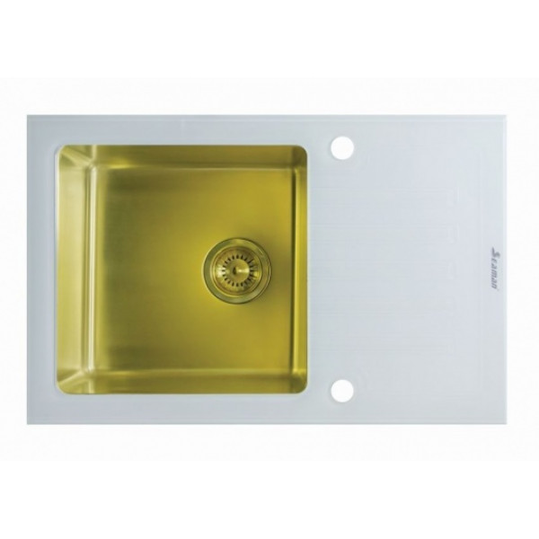 Кухонная мойка Seaman Eco Glass SMG-780W-Gold.B Золотая