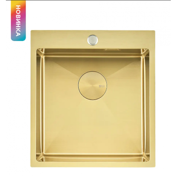 Мойка Seaman Eco Marino SME-440-LG (Light Gold, PVD, satin), стандартная комплектация - Светлое золото сатин