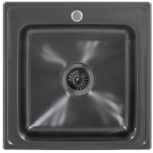 Мойка Seaman Eco Wien SWT-5050-GL (Gun Light, PVD, micro-satin, *10), стандартная комплектация - Светлая оружейная сталь сатин