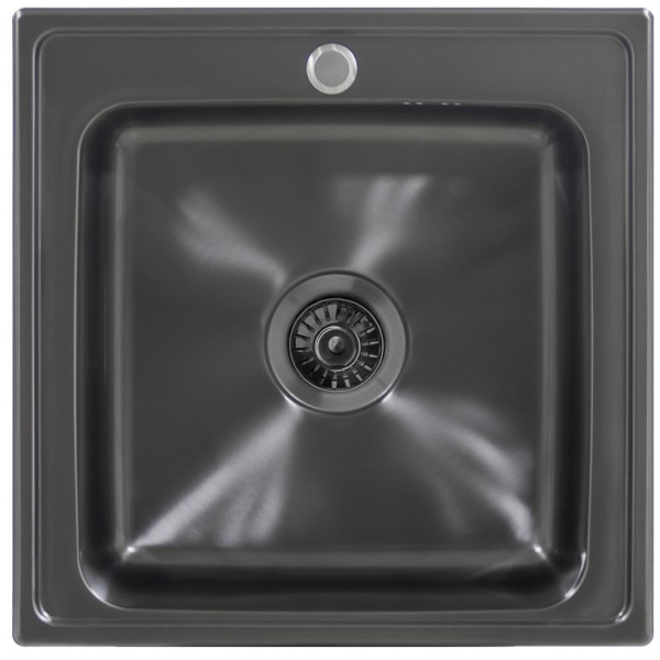 Мойка Seaman Eco Wien SWT-5050-GL (Gun Light, PVD, micro-satin, *10), стандартная комплектация - Светлая оружейная сталь сатин