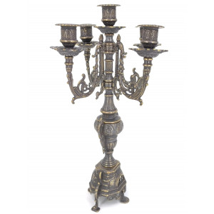 Подсвечник, Д21хШ21хВ40 см  Stilars Antique bronze  82.102