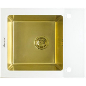 Кухонная мойка Seaman Eco Glass SMG-610W-Gold.B Золотая
