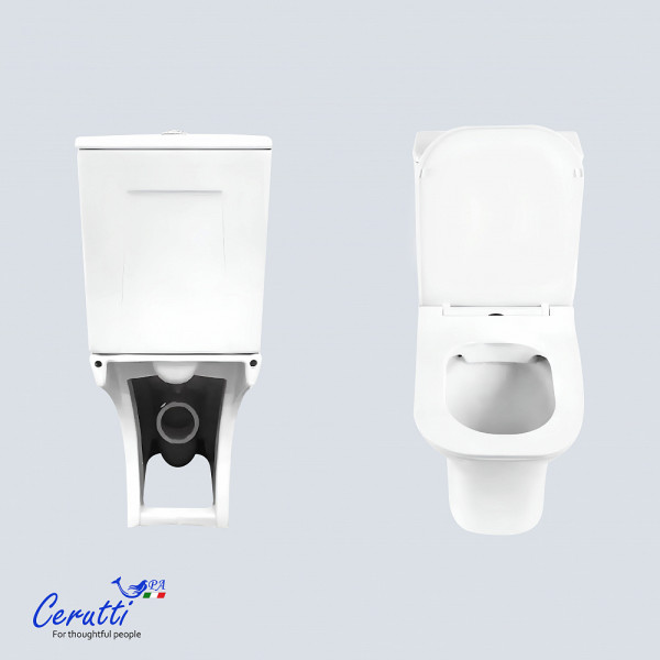 Унитаз напольный Ceruttispa VETTORE CT7192 безободковый (650x340x770)