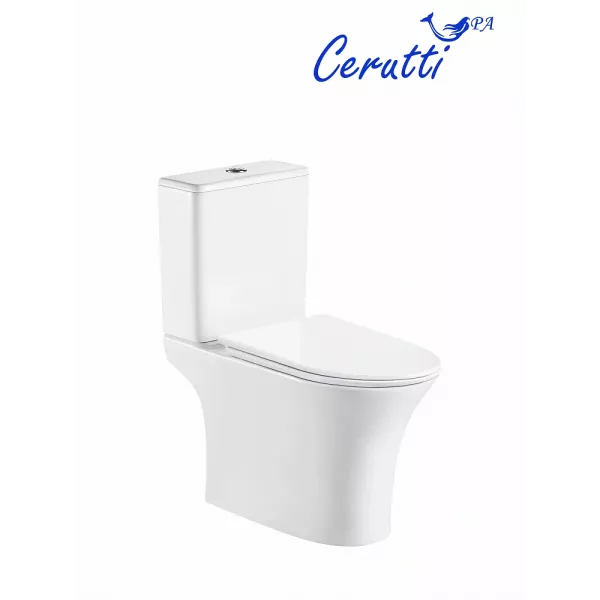 Унитаз напольный Ceruttispa BERNINA CT7193 безободковый (650x340x770)