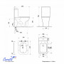 Унитаз напольный Ceruttispa VETTORE Tornado CT11134 безободковый (650х340х790)