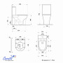 Унитаз напольный Ceruttispa MIRKO Tornado CT11090 безободковый (620х355х790)