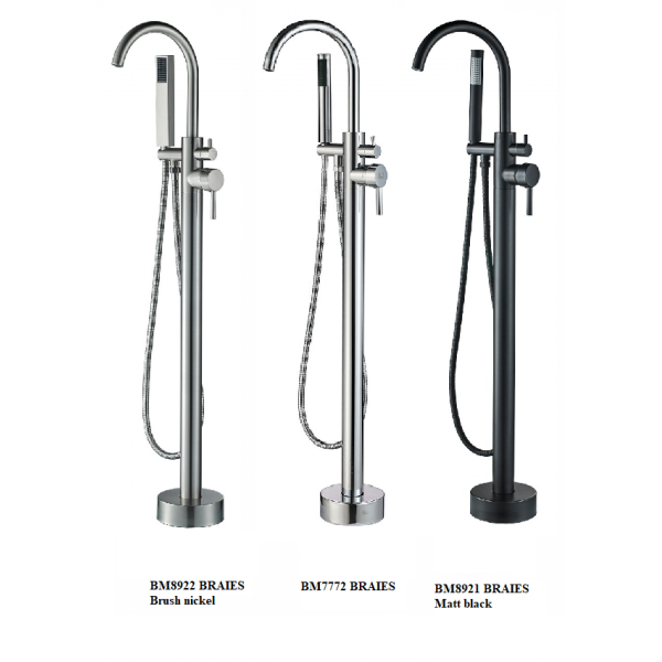 Смеситель BRAIES Matt Black для отдельностоящей ванны BOCH MANN BM8921