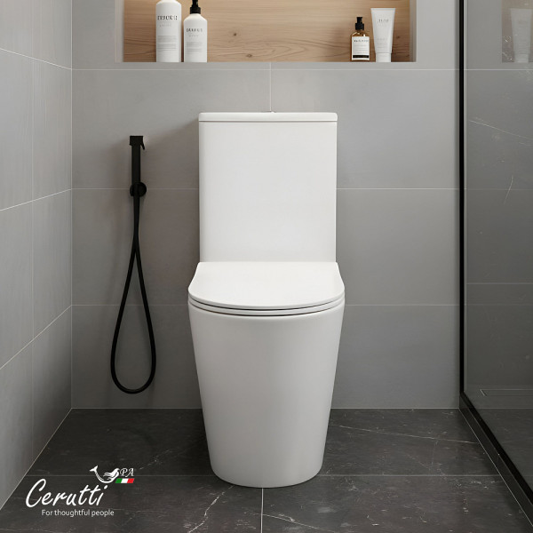 Унитаз напольный Ceruttispa PIERA Tornado CT10560 безободковый (630х350х795)