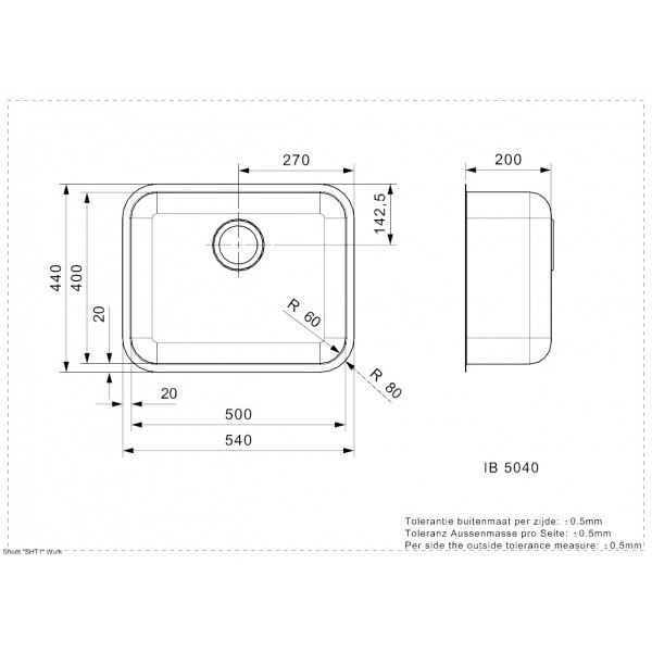 Кухонная мойка Reginox IB 50x40 L/U OKG lux