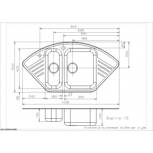 Кухонная мойка Reginox Empire L 15 Right OKG lux