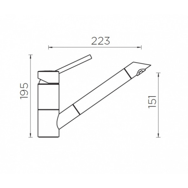 Смеситель для кухни Schock SC-200, Cristalite/оранж