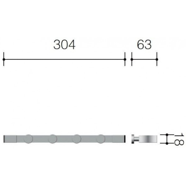 Планка с 4-мя крючками Schein Swing 321-4B-2