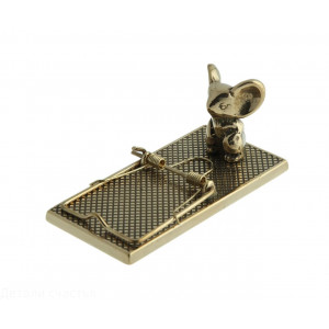 Пресс-папье Мышка, 5,5х10,5 см Stilars Gold 01118, золото
