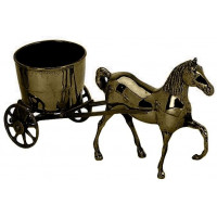 Лошадь с тележкой Stilars Antique bronze 130546 Лошадь с тележкой Stilars Antique bronze 130546
