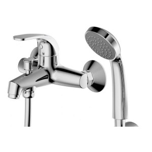 Смеситель для ванны с коротким изливом с аксессуарами Bravat Fit F6135188CP-B-RUS Смеситель для ванны с коротким изливом с аксессуарами Bravat Fit F6135188CP-B-RUS