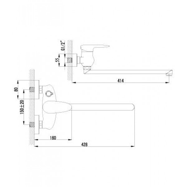 Смеситель Lemark Status LM4417C универсальный