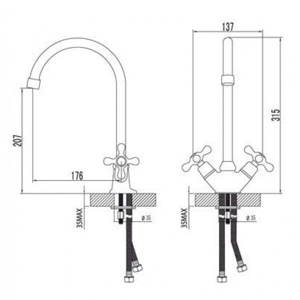 Смеситель Lemark Standard LM2105C для кухни
