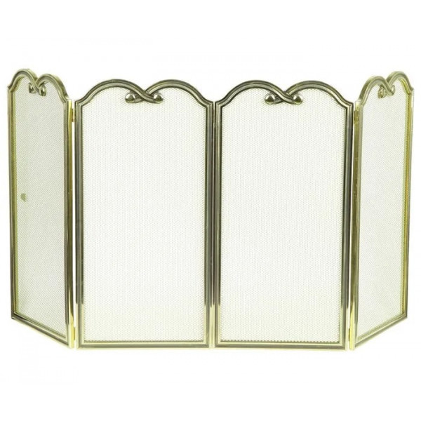 Экран декоративный для защиты от искр, 4 створки Stilars Gold 1.086 , h 50х102 см