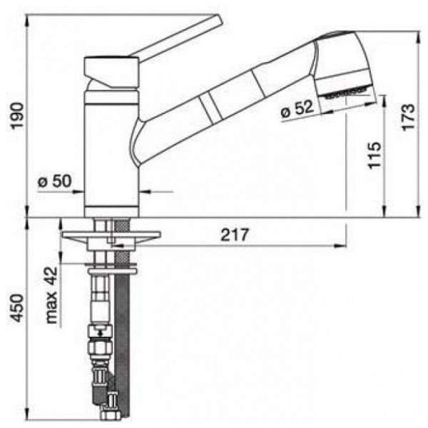 Смеситель SCHOCK PILA-D CRISTADUR 710152 Поларис