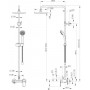 Душевая колонна со смесителем для душа Bravat Opal F9125183CP-A-RUS